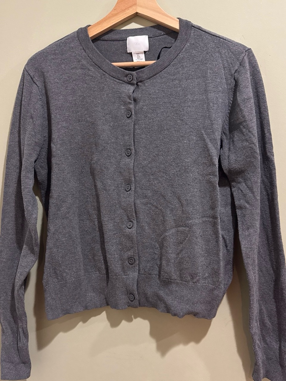 H&M Charcoal Gray Knit Cardigan